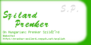 szilard prenker business card